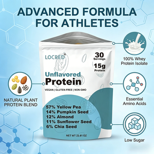 Proteína Vegetal <span class=keywords><strong>Keto</strong></span>, Mezcla de Proteína de Nuez Pili, Guisante y Arroz, Sin Azúcar, Etiqueta Limpia, Suplemento de Proteína Vegana, Marca Privada - Product Image 2