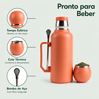 Tasse à maté en acier inoxydable à double paroi isolée, portable, personnalisable, pour l'aventure en randonnée