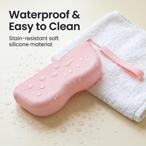 Étui à lunettes en silicone imperméable, sac de rangement multifonction pour les voyages, pour lunettes, cosmétiques, petits accessoires avec sangle de transport - Product Image 4