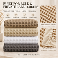 Couverture en coton gaufré 100% premium, taille et couleur personnalisées, marque de textile pour la maison, fabricant OEM