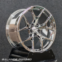 Jantes forgées HF5 Triple Chrome Brillant 18 19 20 21 pouces 5 branches en Y à déport profond Sportives Légères 5x120 5x114.3 pour F80 M4