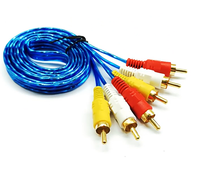 Câble audio-vidéo multimédia pour voiture 6 RCA, mâle-mâle, signal composite