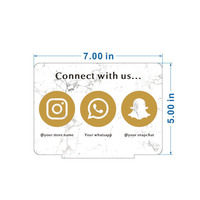 Enseigne personnalisée Cash App Acrylique Paiement d'entreprise Enseigne de média social Multi QR Code Enseigne de média social qR code display