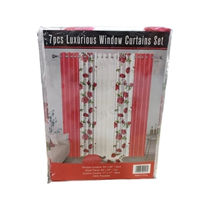 Venta al por mayor, 5/7 Uds., cortina con funda de cojín a juego, cortinas negras para la sala de estar, cortina de ventana de lujo para el hogar - Product Image 2