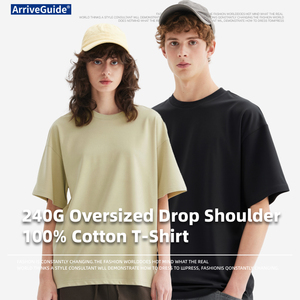 T-<span class=keywords><strong>shirt</strong></span> en coton pour homme, 240 g/m², poids lourd, coupe oversize, 100 % coton, <span class=keywords><strong>tee</strong></span>-<span class=keywords><strong>shirt</strong></span> vierge, fabricants de vêtements, prix bas, logo personnalisé - Product Image 2
