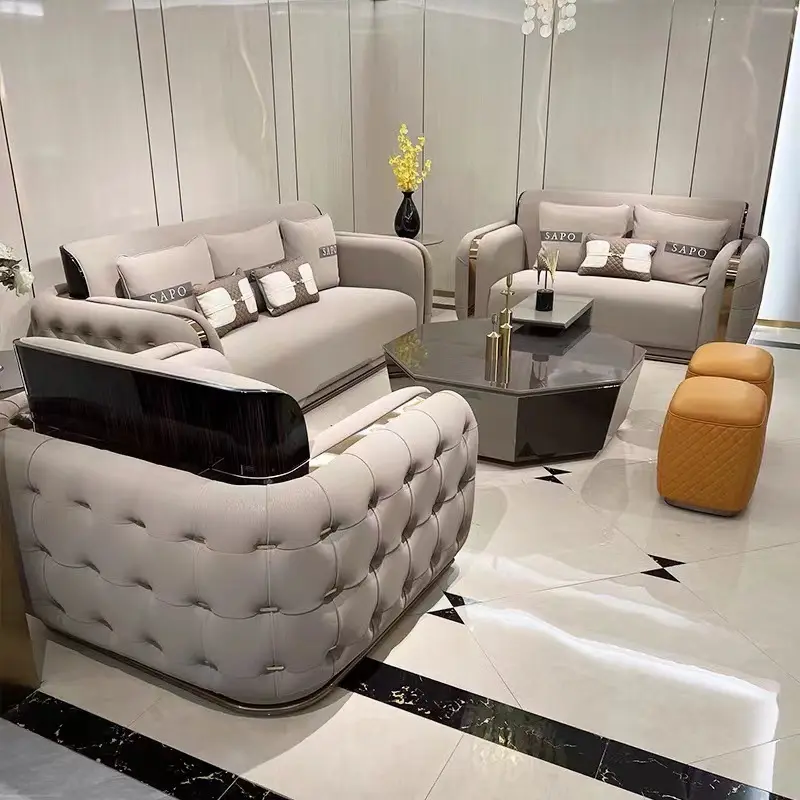 आधुनिक Minimalist कमरे में रहने वाले फर्नीचर सोफे सेट ltalia असली लेदर Modualr 1/2/3 सीटें सोफे घर होटल के लिए