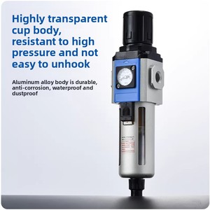 Unidad de Tratamiento de Aire Serie <span class=keywords><strong>GFC</strong></span>, Filtro Regulador GFC200/GFC300/GFC400, Lubricador, Separador de Agua y Aceite para Sistemas Neumáticos - Product Image 4