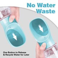 Gourde multifonctionnelle 3-en-1 pour chien Elecpet en plastique, avec distributeur de sacs à déjections canines intégré, idéale pour les voyages en extérieur.