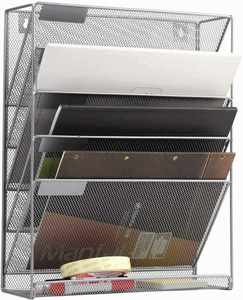 <b>Metal</b> Crafts Stackable 5 Tier Desktops Document Tray Holder Mesh <b>File</b> Trays Iron Wire for School Office Supplies - Product Image 2
