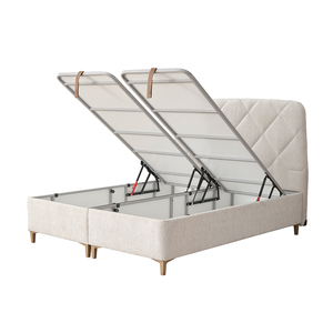 Base de Cama Moderna de Lujo Tapizada en Tela con Cabecera y Colchón Premium, Juego de Muebles para Dormitorio de Casa u Hotel, Base de Cama Moderna - Product Image 4