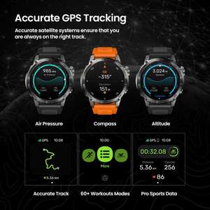 Dropshiping 1.43 Inch Zeblaze Stratos <span class=keywords><strong>2</strong></span> Plus Scherm 3 Atm Gezondheid En Fitness Gps Smartwatch - Product Image 2