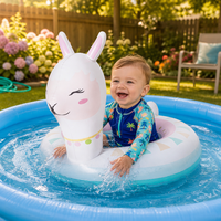 Équipement de jeux aquatiques à bas prix, tube de baignade, forme d'animal mignon, anneaux gonflables en PVC