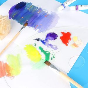 Lot de 2 palettes de peinture acrylique de 11,8 x 7,9 pouces avec trou pour le pouce, <span class=keywords><strong>palette</strong></span> de peinture transparente, facile à nettoyer, antiadhésive, <span class=keywords><strong>palette</strong></span> pour artistes - Product Image 6