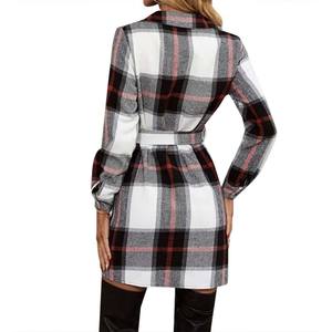 Manteau de <span class=keywords><strong>fourrure</strong></span> à carreaux mi-long pour femme, automne et hiver 2022 - Product Image 6