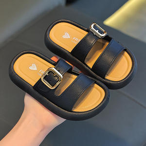 Best-selling Unisex Children's <b>Slippers</b> in Summer Are Stylish Thickened Simple Odorless Anti-slip Anti-drop Soft Comfortable - Product Image 5