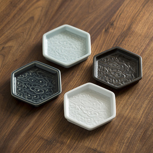 <b>Ceramic</b> Tea And Snack <b>Plate</b> Irregular Shape Dehua Chinese Zen Style Fruit Dessert Tray For Tea Ceremony Party Use - Product Image 4