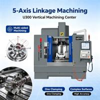 Centre d'usinage vertical CNC 5 axes LEYO U300, fraiseuse HSKA63, broche électrique 24ATC, Syntec, pour impellers médicaux