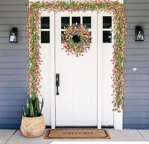 Bloemenkrans 6ft Lente Bloemenslinger Voor Mantel Het Hele Jaar Door Papieren Slinger Decor Voor Thuis Bruiloft Boog Veranda Decor - Product Image 6