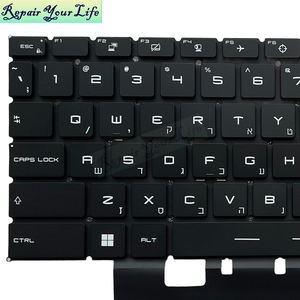 Teclado de ordenador portátil con retroiluminación RGB HB hebreo Snap-On para <span class=keywords><strong>MSI</strong></span> <span class=keywords><strong>GE66</strong></span> <span class=keywords><strong>Raider</strong></span> GS66 Stealth, teclado de MS-16V1 con retroiluminación 9Z.NJ2BN.N0H - Product Image 2