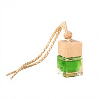Diffuseur de parfum pour voiture personnalisé, bouteille en verre avec bouchon en bois, éliminateur d'odeurs, ornement d'intérieur de voiture