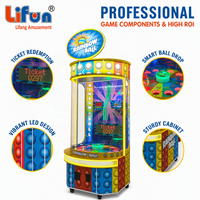LIFUN Rainbow Ball Ball Drop Arcade Game Machine 1 Player Ticket Redemption Game for Family Entertainment Center