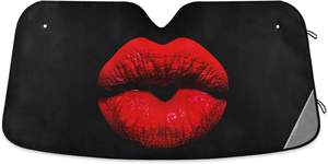 Pare-soleil de pare-brise avant de voiture avec pochette de rangement, revêtement argenté, matériau durable 210T, protection UV, réduction de température pour Civic - Product Image 3