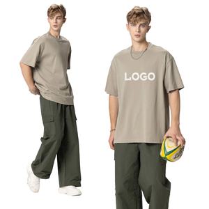 Mode haute qualité plaine t-shirts impression en gros Streetwear surdimensionné unisexe luxe pour hommes blanc 100 coton personnalisé t-shirt - Product Image 1