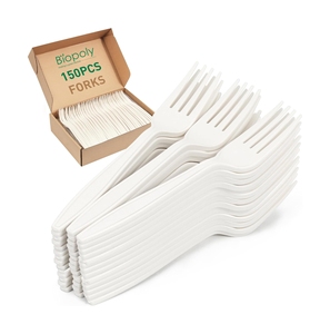 Kit de couverts OEM d'usine en CPLA, ensembles de couverts compostables, couteau, fourchette et cuillère personnalisés, manche sur mesure - Product Image 6
