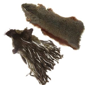 Pesca con mosca Piel de ardilla entera Pelo grueso natural Tira de Zonker Ninfas Señuelo Doblaje Materiales para atar moscas - Product Image 1