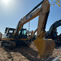 Excavatrice sur chenilles hydraulique d'occasion importée, modèle 2022, 24 tonnes, avec moteur, truelle compacte à chaîne et truelle vibrante