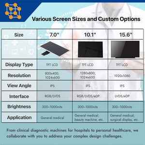 Modules d'écran tactile LCD TFT <span class=keywords><strong>10</strong></span>,1 pouces 1024*600 300~1000 nits LVDS 60 broches avec affichage personnalisé pour machine médicale et esthétique générale - Product Image 3