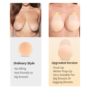 Soulevez les couvre-mamelons autocollants réutilisables <span class=keywords><strong>adhésif</strong></span> collant Silicone mamelon Pasties soutiens-<span class=keywords><strong>gorge</strong></span> pour femmes pétales de poitrine avec étui de voyage - Product Image 5