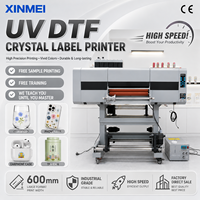 Mesin Cetak Label Kristal UV DTF Industri A1 Roll to Roll untuk Dekorasi Logo Kustom pada Logam, Kaca, Botol Plastik