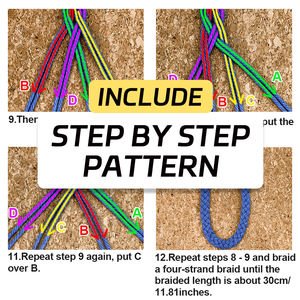 ชุดอุปกรณ์ถักแบบห่วงรัดผมพร้อมการสอนสำหรับผู้เริ่มต้น-ชุดตกแต่งผมทำด้วยมือสำหรับคนรักงานฝีมือโปรเจกต์แบบ<span class=keywords><strong>ทำ</strong></span>มือ - Product Image 4