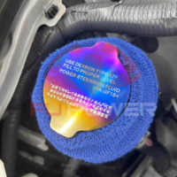 Plaque en titane 80*60mm pour Nissan 350Z 370z G35 G37 Q40 Q60 boîte à fusibles moteur/couvercle de réservoir bouchons de remplissage d'huile/bouchon de réservoir de liquide de pare-brise