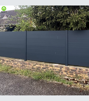Panneaux de clôture modulaires en alliage d'aluminium au design moderne, lames d'intimité, imperméables, écologiques, pour jardin extérieur, modélisation 3D