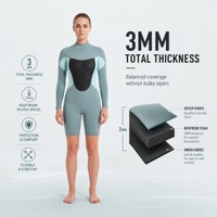 Combinaison de plongée courte pour femme adulte 2 mm, manches courtes, pour snorkeling, plongée et surf