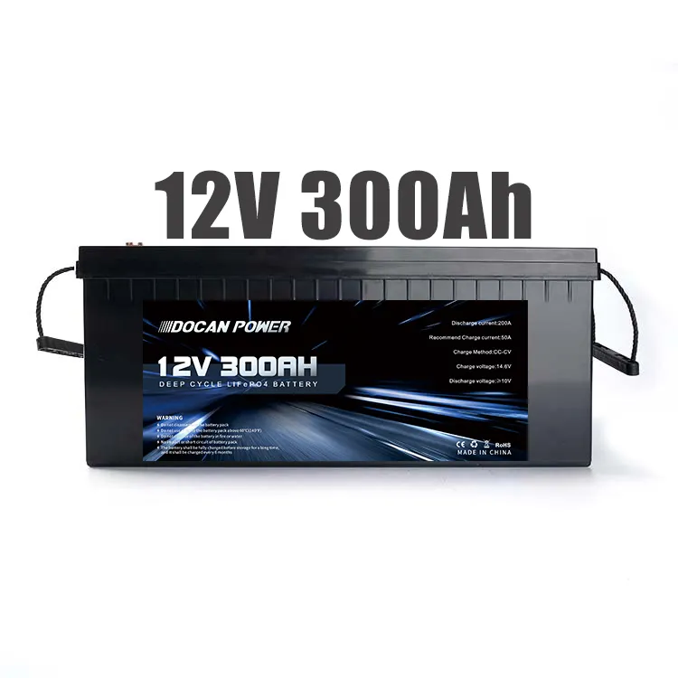 새로운 에너지 딥 사이클 오리지널 정품 12V 300Ah Lifepo4 프리즘 Lifepo4 배터리 팩 12v