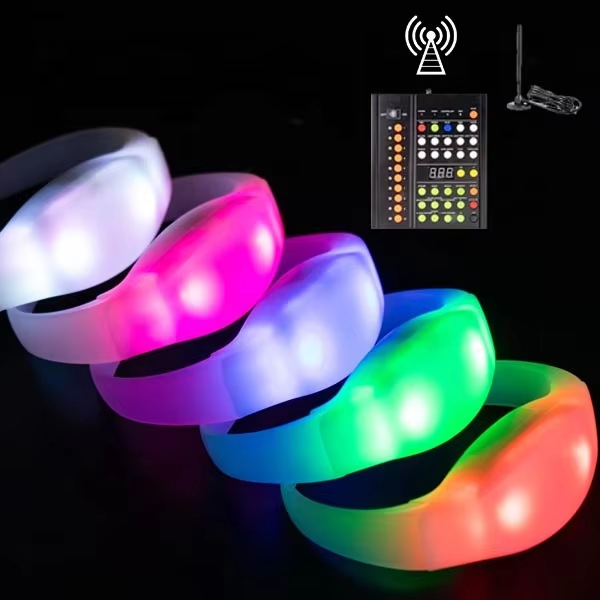 Sincen Hot Selling RGB LED Light Remote Control Bracelet with 800m Range and Dual Band for Large Events