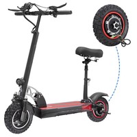 Adult Two-wheeled Electric Scooter, 500 and 800W Inflatable Off-road Tires, with Rear Wheel Motor and Hub.