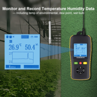 Thermo-hygromètre numérique de haute précision pour la mesure du point de rosée ambiant, de la température et de l'humidité, testeur de bulbe humide