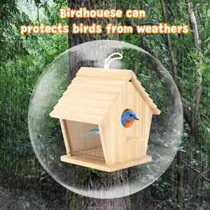 Bluebird <strong>Houses</strong> for Outside Clearance With Pole, Hanging <strong>Bird</strong> <strong>House</strong> Outdoors Garden Patio With Easy Clean Wood Birdhouse Viewing - Product Image 6