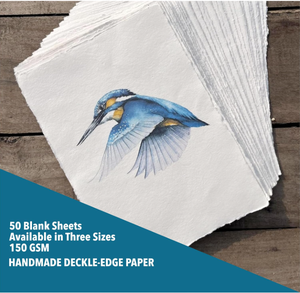 50 Sheets Biodegradable 4 X 6 Inch Handmade Rough/<strong>Textured</strong> Watercolor <strong>Paper</strong> 160 GSM Deckled Edge <strong>Paper</strong> <strong>with</strong> PE Coating - Product Image 4