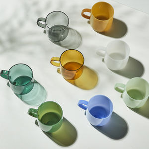 Nhà Máy Bán buôn tùy biến trống thăng hoa 12oz Borosilicate trong suốt màu kẹo Jelly rõ ràng cốc thủy tinh với xử lý - Product Image 2