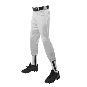 White Pinstripe Baseball Pants with <b>Belt</b> Loops <b>Elastic</b> Hem Custom Team Sportswear Pro Fit Athletic Youth Adult Baseball Bottoms - Product Image 4