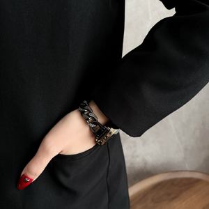 <span class=keywords><strong>Bracelet</strong></span> en acier inoxydable avec chaîne en diamant pour femmes pour Samsung Huawei Xiaomi <span class=keywords><strong>Garmin</strong></span> <span class=keywords><strong>Bracelet</strong></span> universel <span class=keywords><strong>18mm</strong></span> 20mm 22mm Ceinture de montre - Product Image 4