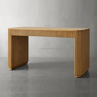 Bureau d'ordinateur rectangulaire en bois massif de style français MYHOME, durable, pour le bureau du responsable, le salon, taille personnalisable