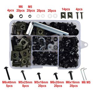177 pièces ensemble en alliage d'aluminium M6 M5 Kit de boulons de carénage <span class=keywords><strong>vis</strong></span> de carrosserie écrou pour système de mesure métrique de moto - Product Image 6