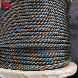الشركة المصنعة للكابلات الفولاذية OEM ODM ذات نوعية جيدة حبل فولاذية اللون حبلا 6x19S + IWRC 6x19S + FC حبل أسلاك فولاذية غير مجلفنة - Product Image 1