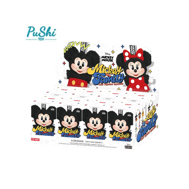 Original Popmart Blind Box New Mickeyy Mouses Family Cute Together Keychain Series Figures Cartoon Plush Doll Toys Mystery Boxes